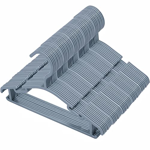 Image of 50 Pack Grey Baby Nursery Closet Hangers,Non-Slip Laundry Infant Pant Hanger for Newborn Clothes Gift,Ultra-Thin Child Coat Hanger for Girl Boy Toddler Kid