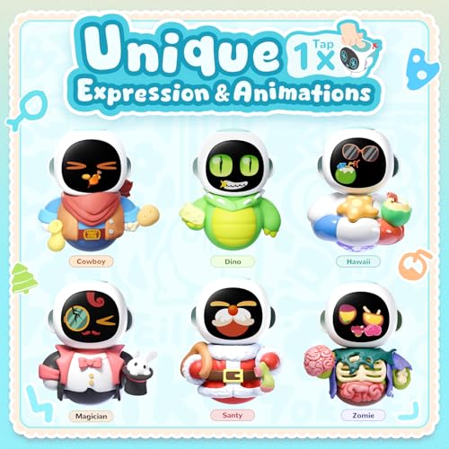 Eiliko Aquamarine - Your Tiny AI Charm Robot with AI, and Matches Every Daily Outfit, Fun Electronic Pendant Toys, Gifts for Couples and Best Friends.