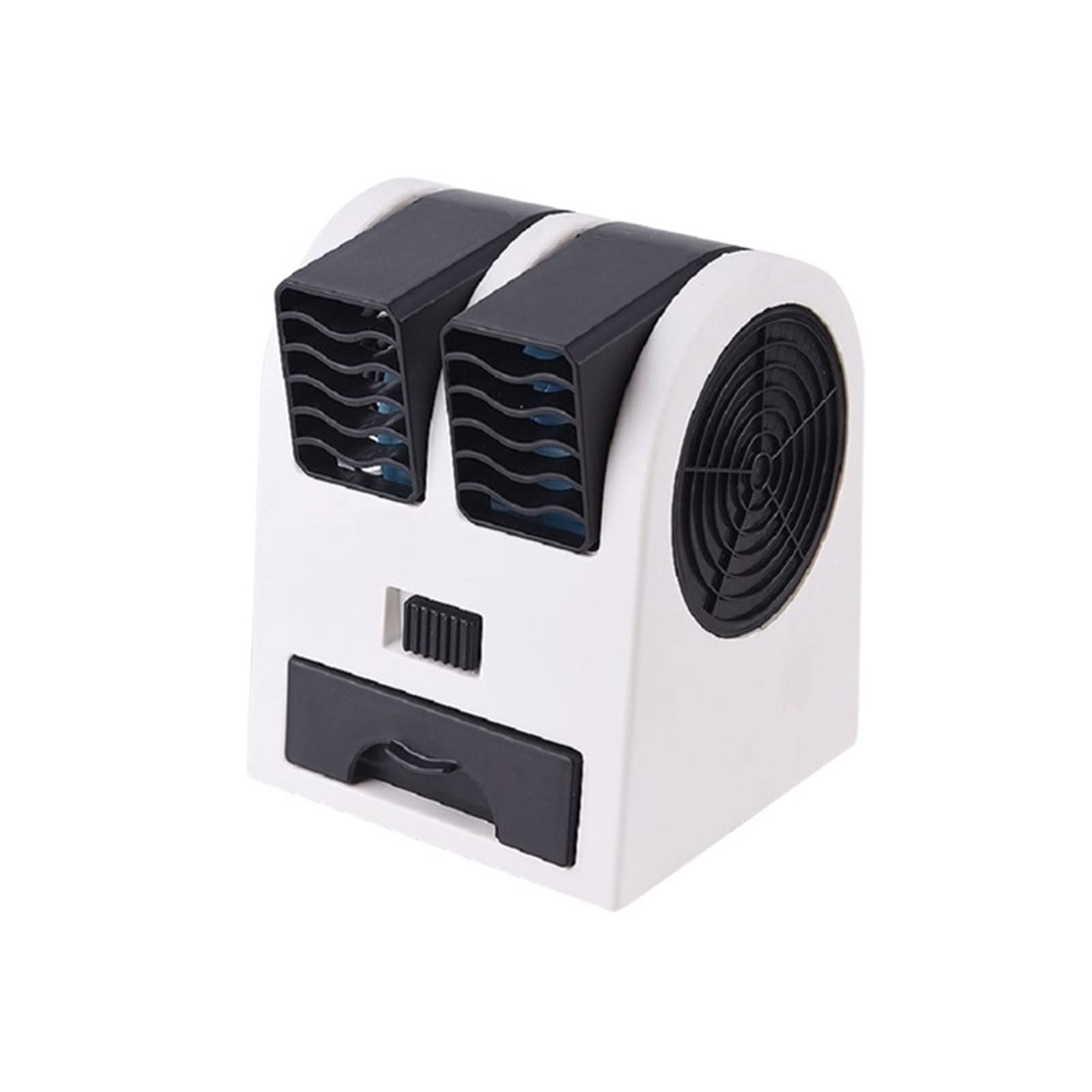 Usb Mini Fan Air Cooler Desktop Conditioner Humidifier Purifier Cooling Fans For Home Office Portable Quiet Electric Airflow Comfort Refreshing Breeze(Black)