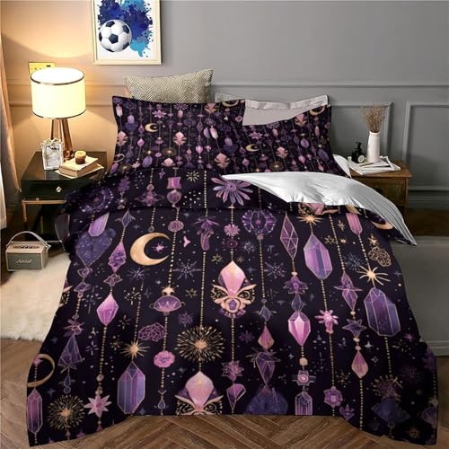 Housse de couette protéa 260x220 cm en microfibre imprimée 3D - 6