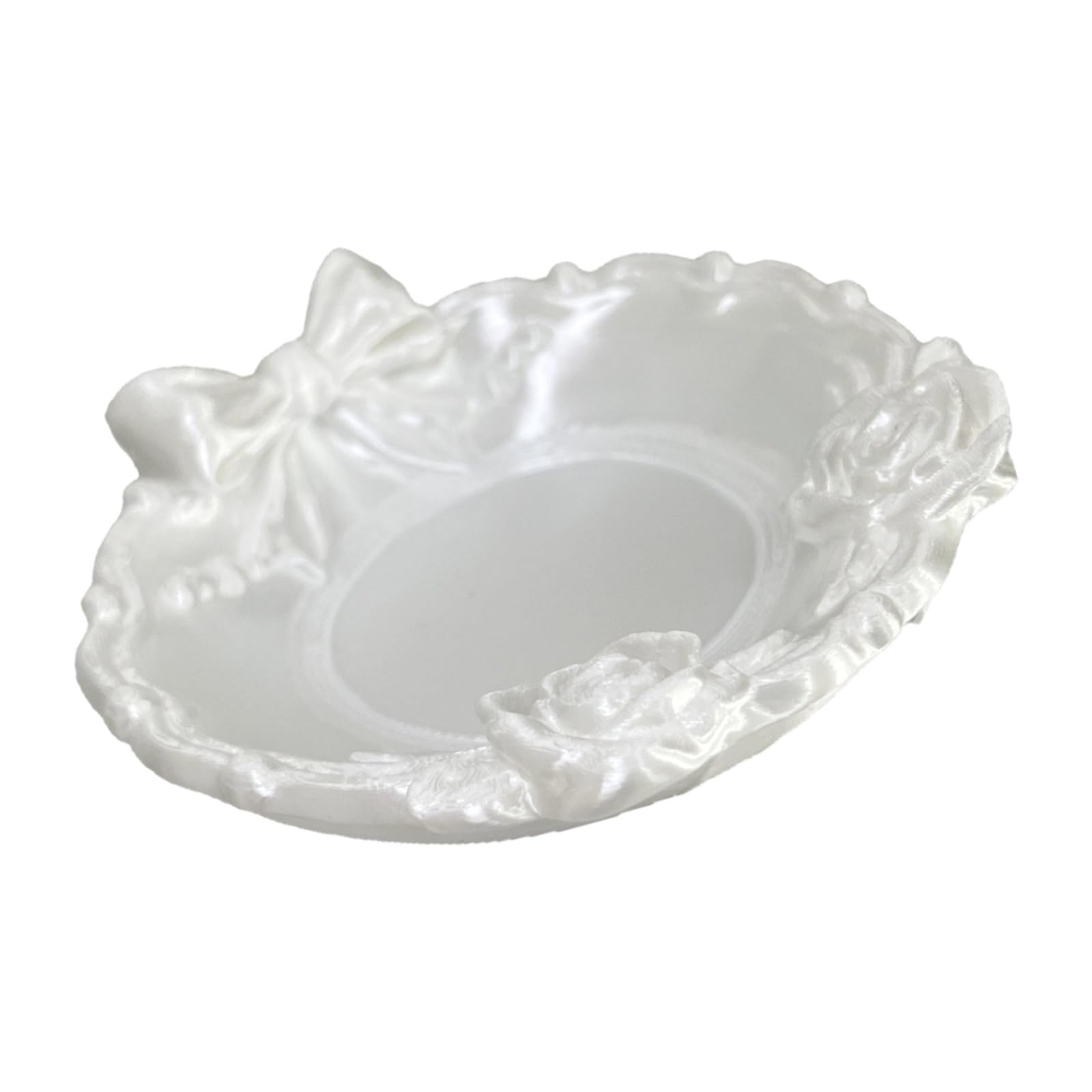 ZEPFJHE Delicate Flower Patterned Jewelry Display Tray Desk Tray Jewelry Container for Offices Supplies Stationery Arrangement Display Desk