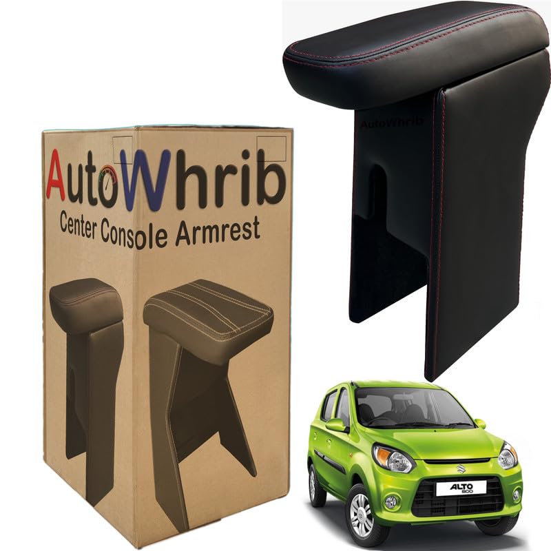 Image of Car Arm Rest For Alto 800 New Armrest with Storage Box & Soft Cushion Pad, Luxury Arm Rest, Black Colour