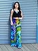 Orient Trail Women's Bohemian Yoga Wide Leg Palazzo Tie Dye Pants Medium Andaman Blue