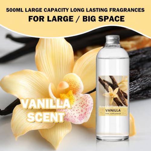 Image of SCENTORINI Reed Diffuser Oil Refill, 16.9oz Vanilla Scented Essential Oil