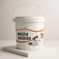 Massa Corrida PVA Interna 5kg Pronta para Uso Alta Aderência Rendimento e Acabamento Liso