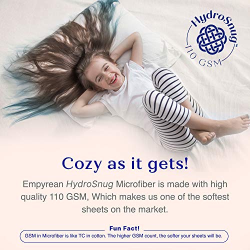 Empyrean Bedding Fitted Sheet Queen Size - Soft Microfiber Queen Fitted Sheet Only - Moisture Wicking Fitted Bed Sheets Fits Up To 16 Inches Deep Pocket - Shrinkage & Fade Resistant - Purple Eggplant #TOP3