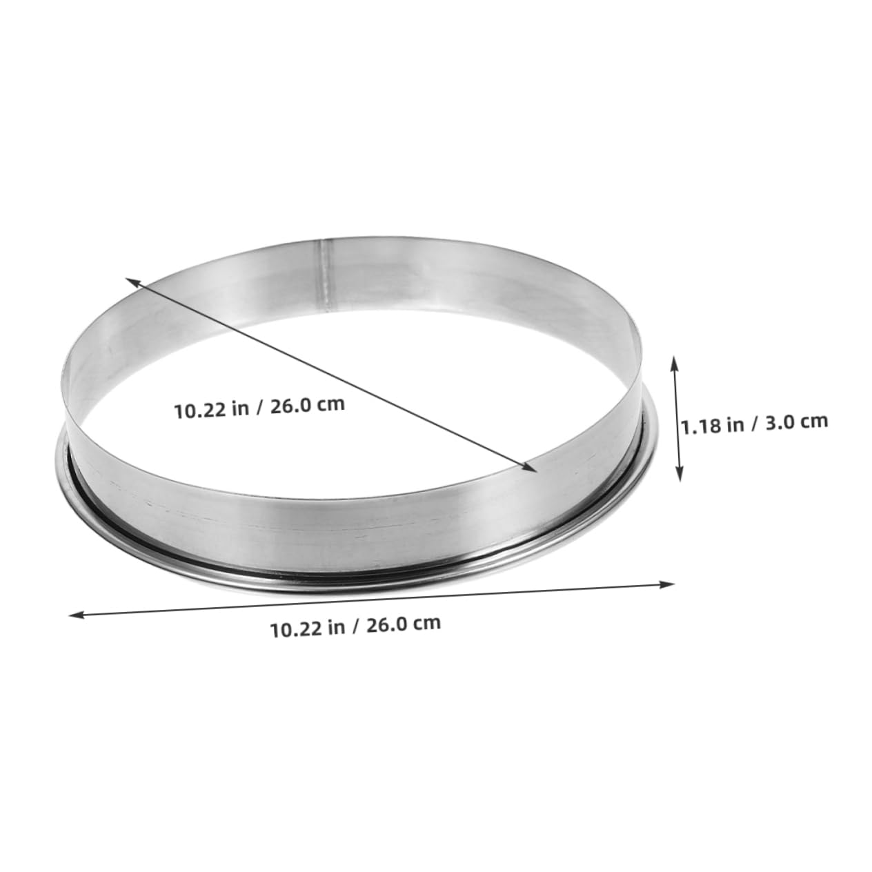 SUPVOX Reusable Stainless Steel Pizza Topping Ring Baking Accessory for Even Ingredient Spread and for Gatherings and Parties