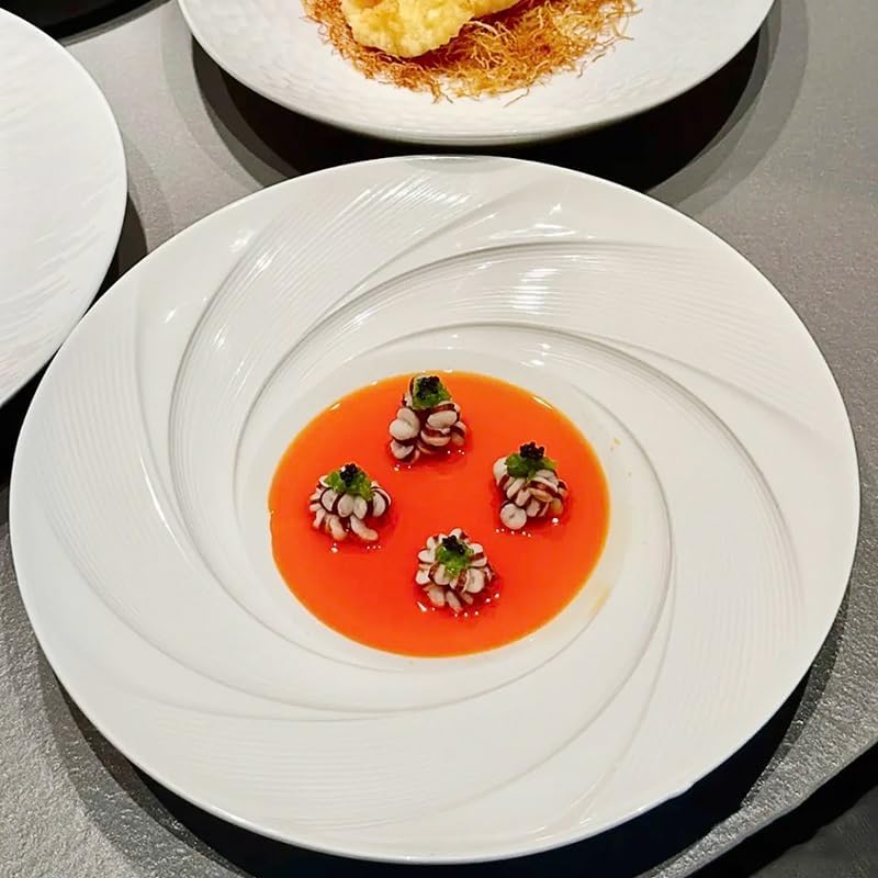 Amazon.co.jp: キッチンディナープレートセット 白磁深皿 家庭用 陶器 ホテル クラブ レストラン 食器 鍋皿 セラミック平板セット(10.6  inch) : ホーム＆キッチン スタッキングプレート 9インチ ホテルキッチン食器 セラミックプレート ディッシュ クラブ レストラン 特製 ... モダンな大型ディナープレート 9インチ ホテルキッチン食器 セラミックプレート ディッシュ クラブ レストラン 特製 深冷ディスプレ