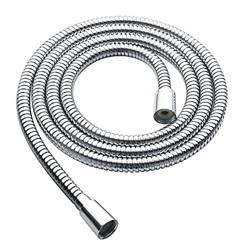 BRIGHT SHOWERS Shower Hose For Hand Held Shower Heads, 79 Inches Cord Extra Long Stainless Steel Hand Shower Hose, Ultra-Flexible Replacement Part with Brass Insert, Polished Chrome