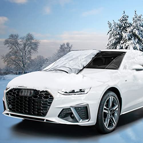 FRECOO Protector de Parabrisas Coche, Cubierta del Parabrisas Coche Delantero Antihielo con imán Protege de Rayos Antihielo y Nieve, UV, Lluvia, Funda Plegable Parabrisa Delantero (210x120cm) thumbnail