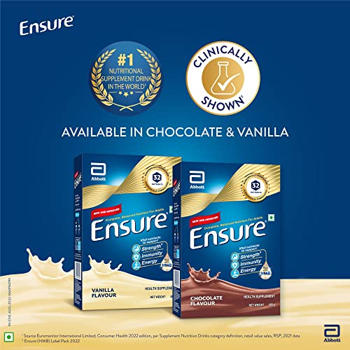 Ensure Complete, Balanced Nutrition Drink For Adults 400g, Vanilla Flavour, Now With A Special Ingredient HMB And 32 Essential Nutrients To Help... - Image 3