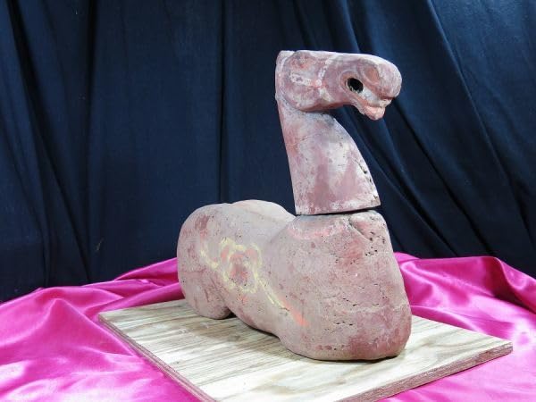Amazon.co.jp: c漢代加彩馬俑頭部と胴部漢時代遺跡発掘品中国