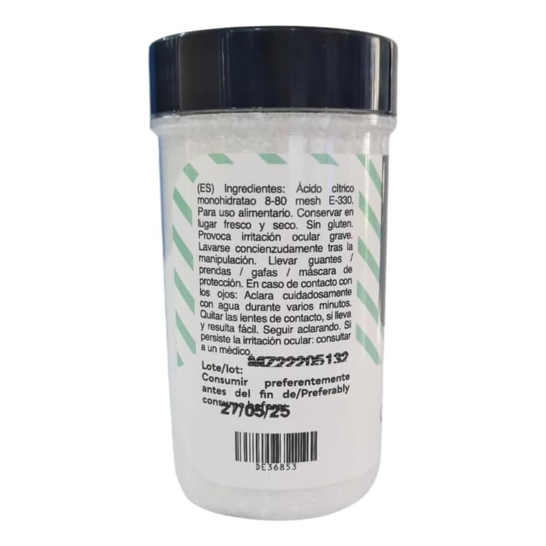 Azucren, Acido Citrico Alimentario, Perfecto para Reposteria, Potenciador del Sabor y Cobservante Natural, Ideal para Fondant, Mermeladas, Glaseados, Limonadas y Mas, 90 Gramos