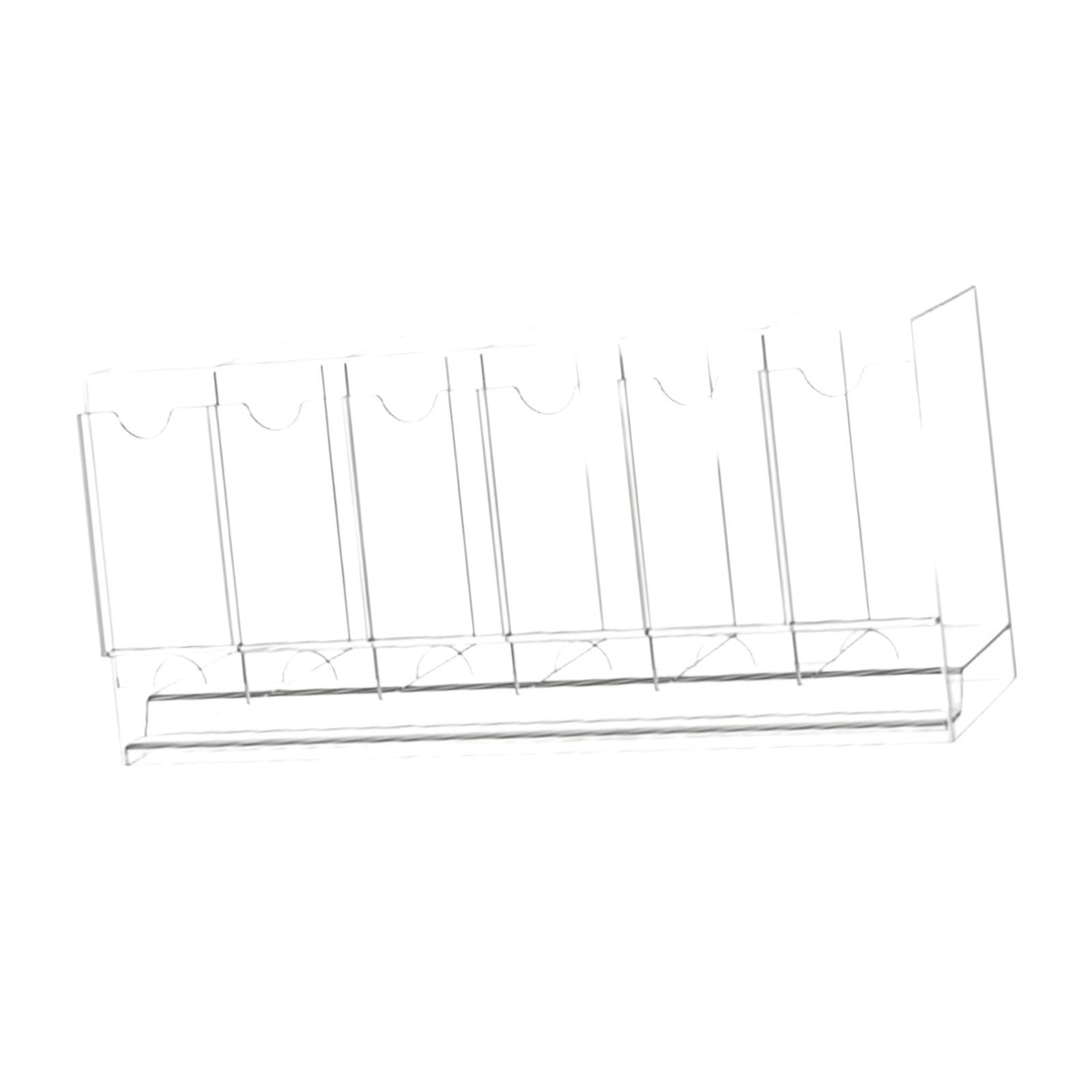 Distributeur de Boosters Organiseur Cartes Boîte Rangement Vitrine Présentoir Acrylique Rigide Dos Ouvert avec Cloisons pour Bureau Étagè, Transparent, 6 Emplacements
