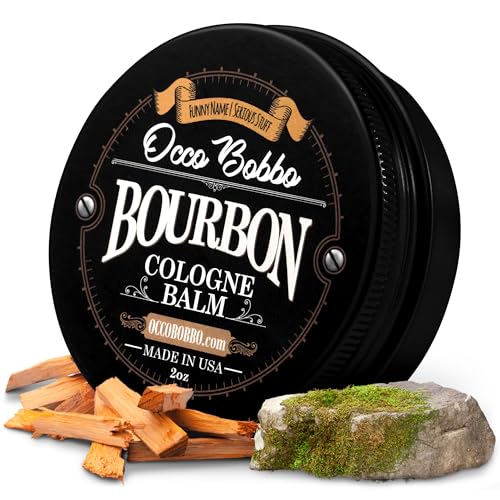 Occo Bobbo - Solid Cologne Bourbon and Sandalwood Scent. Solid Bourbon Cologne For Men - Men's Solid Cologne - 2 Ounce - Concentrated Balm. – A Smooth Blend Of Woody Oak Barrel