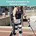2Pcs Forearm Crutch Pads, Comfortable Crutches Padding, Breathable Crutch Covers for Hand Grips, Crutches Accessories Padding for Crutches Forearm with Elderly Disabled Stroke Patients(Cyan)