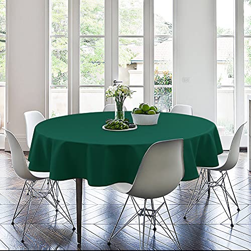 Hiasan Round Tablecloth, 120 Inch, Hunter Green,1 Pack by Hiasan - Used condition - Image 5