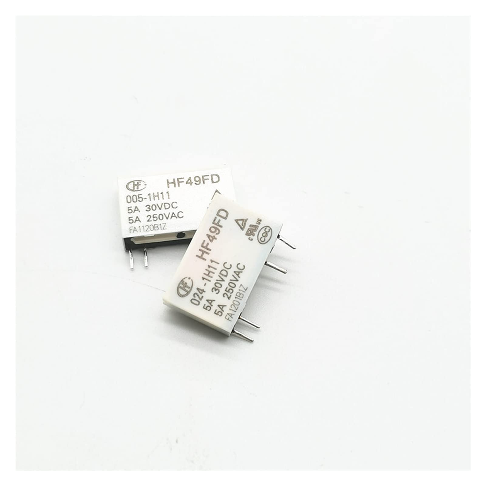 2PCS Industrielle Elektronische Leiterplatte DIY Relais hf49fd-005 012 024 1H11 1h11t 1h12 T 4 pin 5A 5V 12V 24 V Ersatzteile