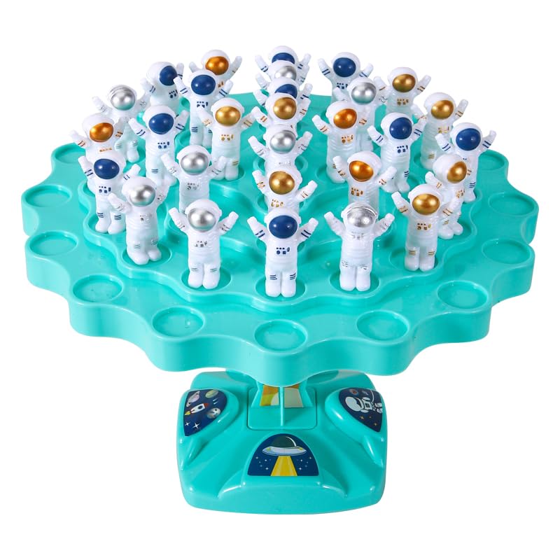 51pcs Children's Balance Astronaut Balance Tree Folding Happy Intelligence Early Education Decompression Game Table Battle, Decorating Characters