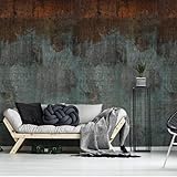 Künstlerische Tapete im Loft-Stil mit einem robusten Antik-Look. Sie mögen ein künstlerisches Interieur? Dann wählen Sie unser Wandbild im Loft-Stil, inspiriert von der robusten Optik eines alten rostigen Metalls.