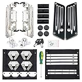 Amazicha Saddlebag Latch Hardware Kit, Black Latch Cover Locks Rubber Cushion Hard Bag Compatible for Harley Davidson Touring Street Glide Electra Glide Road Glide Road King 1993-2013