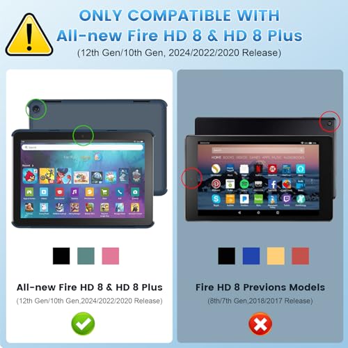 Coque Fire HD 8 Plus bleu marine ultra fine à clapet rigide - 2