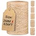 Natural Jute Twine String 2mm x 656ft Bulk Jute Rope for Crafting, Gardening, Gift Wrapping - Brown Decorative Cord for Cat Scratching Posts, DIY Projects