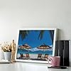 Palm Trees Oceanside in Boracay Island Diamond Painting Kits Full Drill Diamond Art Kits Crafts for Home Wall Decor 12"x16" #2