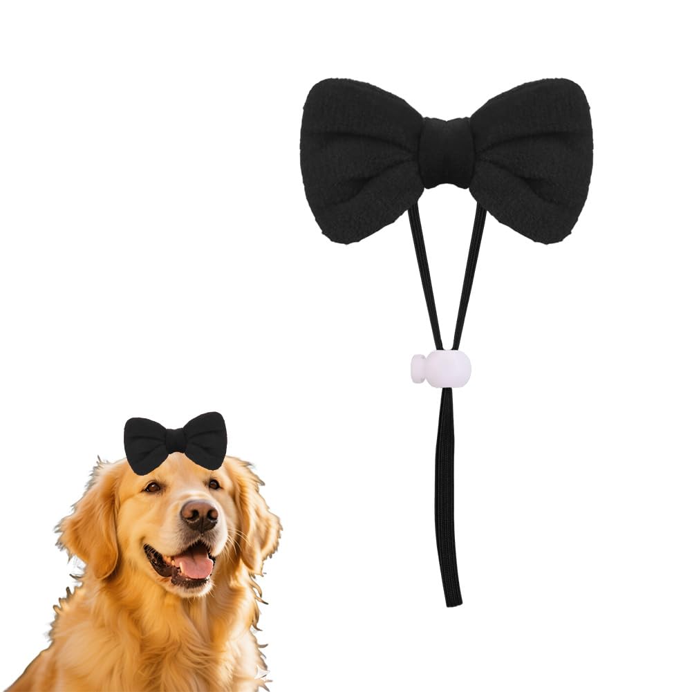 Accessoires de costume pour petits chiens avec nœud noir élastique