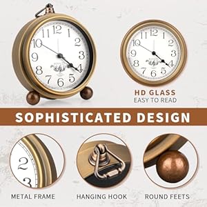 Vintageanalogclock52inchsupersilentclockbatteryoperatedalarmclockforbedroomsdesktravelandroomdecor Urban Country Home Decor Vintage analog clock52 inch super silent clockbattery operated alarm clock for bedrooms desk travel and room decor urban country home decor