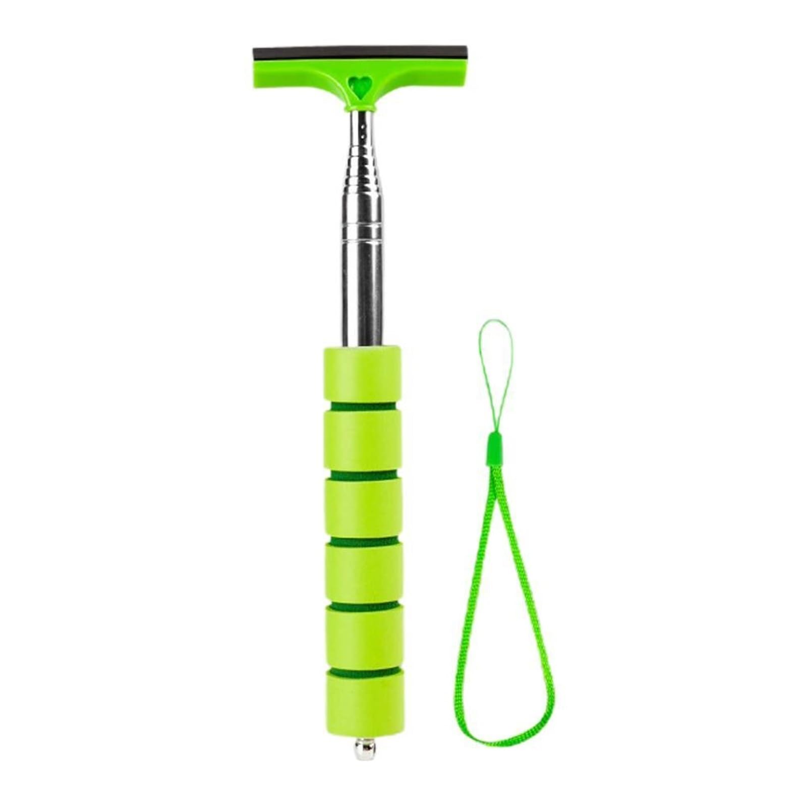 TRRYUIP Side Mirror Squeegee Portable Rainy Glass Window Cleaning Tool Wiper Extendable Handle Car Side Mirror Squeegee Telescopic Rearview(Green)
