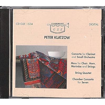 Peter Klatzow: Concerto for Clarinet and Small Orchestra