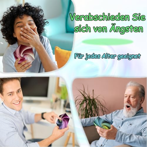 Echehi Gradient Fractal Fidget Hexagons für Kinder und Erwachsene, 3D Spiral Design zur Linderung von Angstzuständen, Antistress Spielzeug. Farbverlauf Grün
