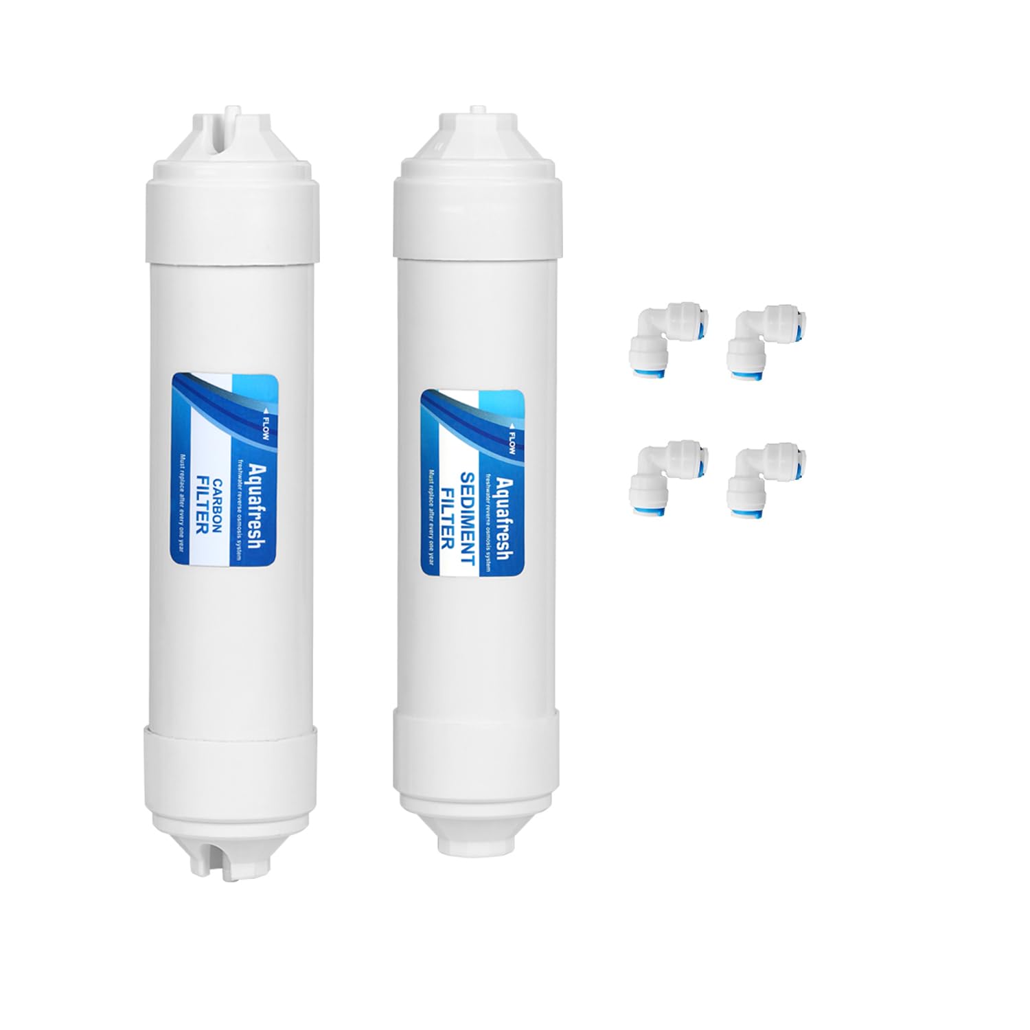 Aqua Fresh Water Purifier Inline Cartridge—Pre-Carbon & Sediment Filter Combo Set for All RO Systems—Essential RO Sediment & Carbon Filters for Clean, Healthy Water! (Combo NO 17)