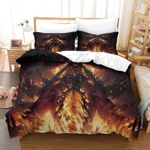 Créature démoniaque parure de lit 3D housse de couette microfibre 135x200