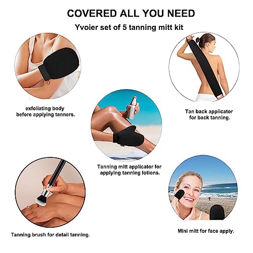 YVOIER Leakproof-lined Tanning Mitt set, Luxury Velvet Fake Tan Mitt - Image 2