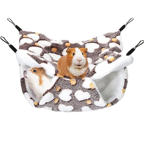 Image of Qpets Plush Hanging Hammock Bed for Hamsters, S Size, Winter Hideout