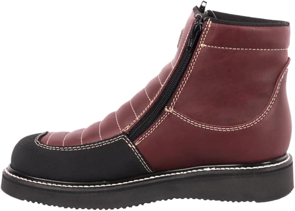King Welt Ultra Flex 6" 338 Zipper Double Density Lightweight Men Work Boots (Burgundy, US Footwear Size System, Adult, Men, Numeric, Medium, 11)2