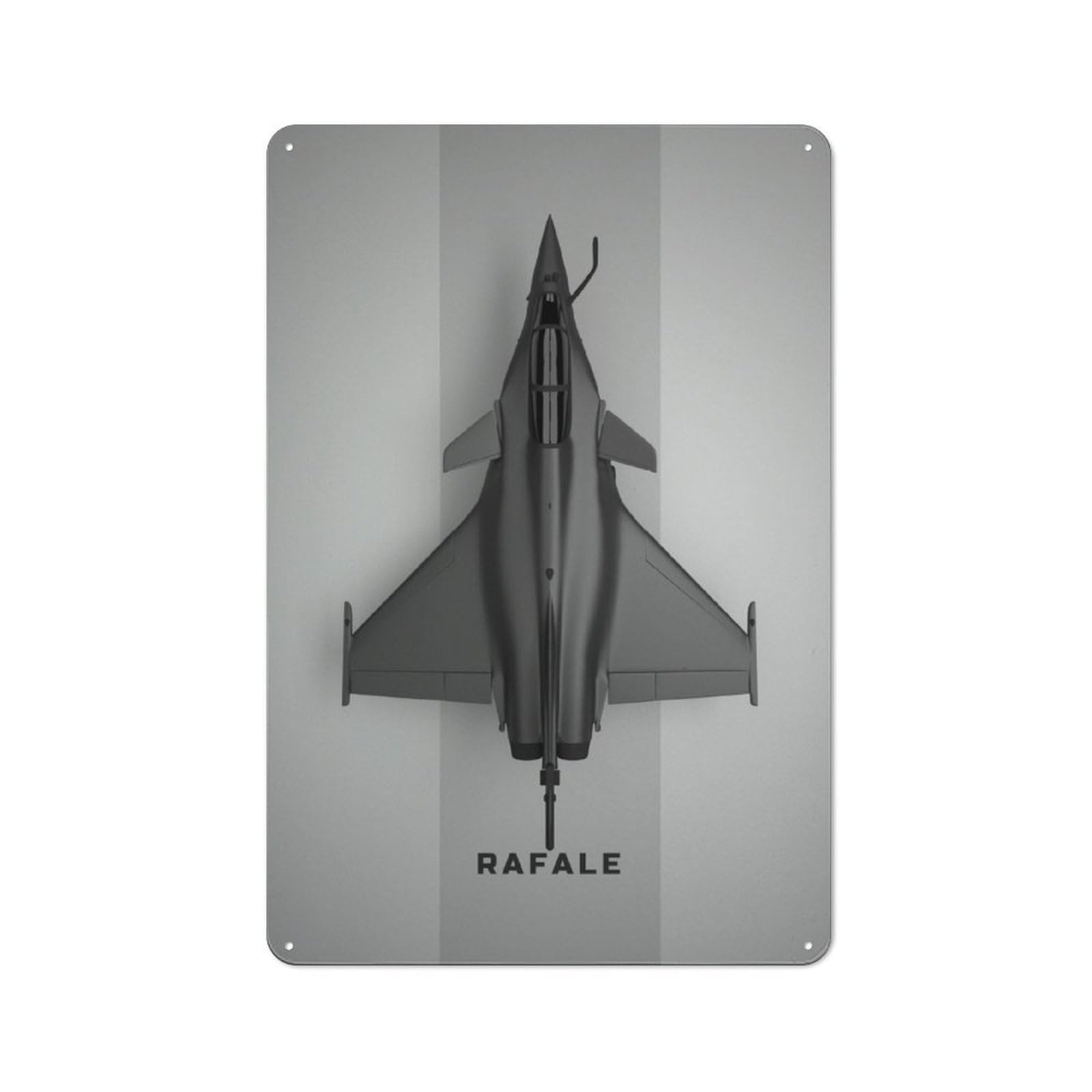 Junmoney Dassault Rafale Jet Metal Wall Sign 30X20cm Featuring For Home Bar Wall, For Themed Interiors In Home Bars And Entertaining Spaces