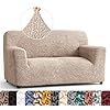 Paulato by gaico loveseat slipcover oversized chair cover stretch couch cover cushion love seat sofa cover 1 piece form fit washable protector microfibra collection tapioca  urban country home decor