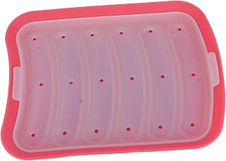 KICHOUSE Molde De Silicona De Alimenticio Para Hacer Salchichas y Hot Dogs Molde Reutilizable Para Repostería De Comida Para Bebés Color Amarillo