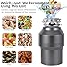 Garbage Disposal, 1/2 HP Sink Garbage Disposal With Air Switch, 380W 3500r/Min Continuous Feed Food Waste Disposer Cleaner With 14 In Power Cord