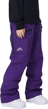 Womens Snowboard Pants Insulated Ski Snow Pants Waterproof Windproof Winter Baggy Cargo Hiking Pants