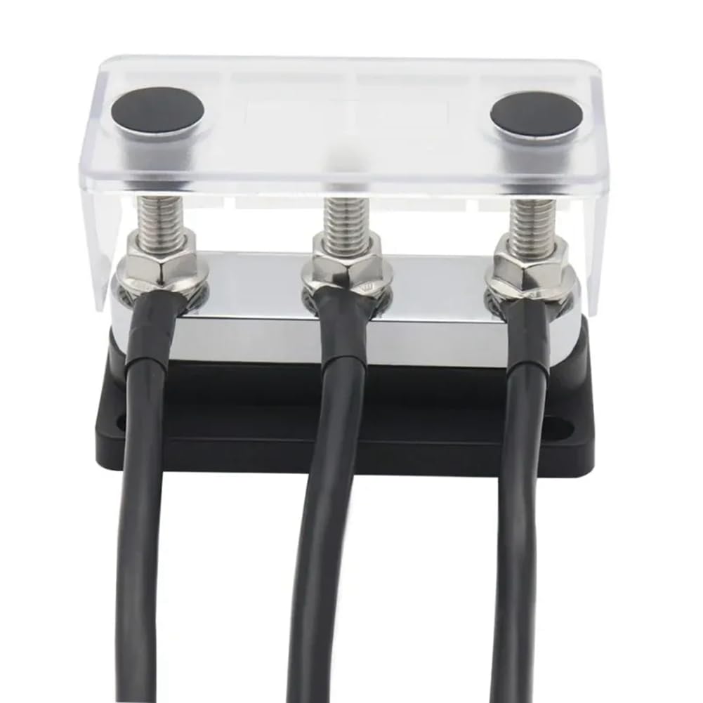 Sbarra Collettiva da 600 A, 3 Perni, Morsettiera In Rame Ad Alta Corrente M10 con Coperchio per Corrente Continua 12-48 V