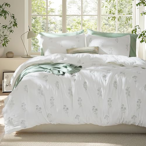 Bedsure Floral Quilts Queen Size - Luxurious Summer Bedding Set