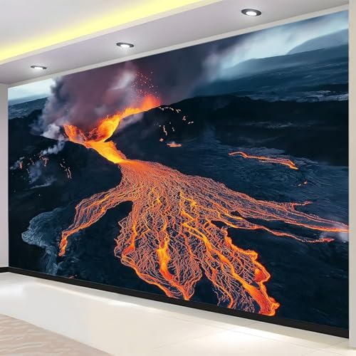 Papier Peint Panoramique Volcan | Revêtement Intissé 3D Premium - 2