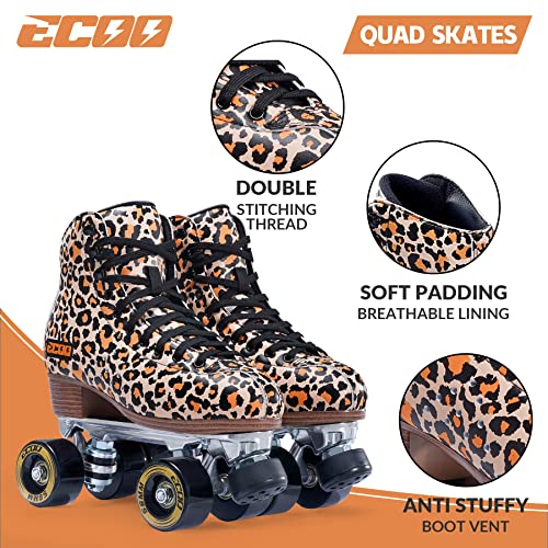 Women 6 Choice Pu Microfiber Roller Skates Skating Shoes Sliding Inline Quad Skates Sneakers Training Europe Size 2 Row 4 Wheels