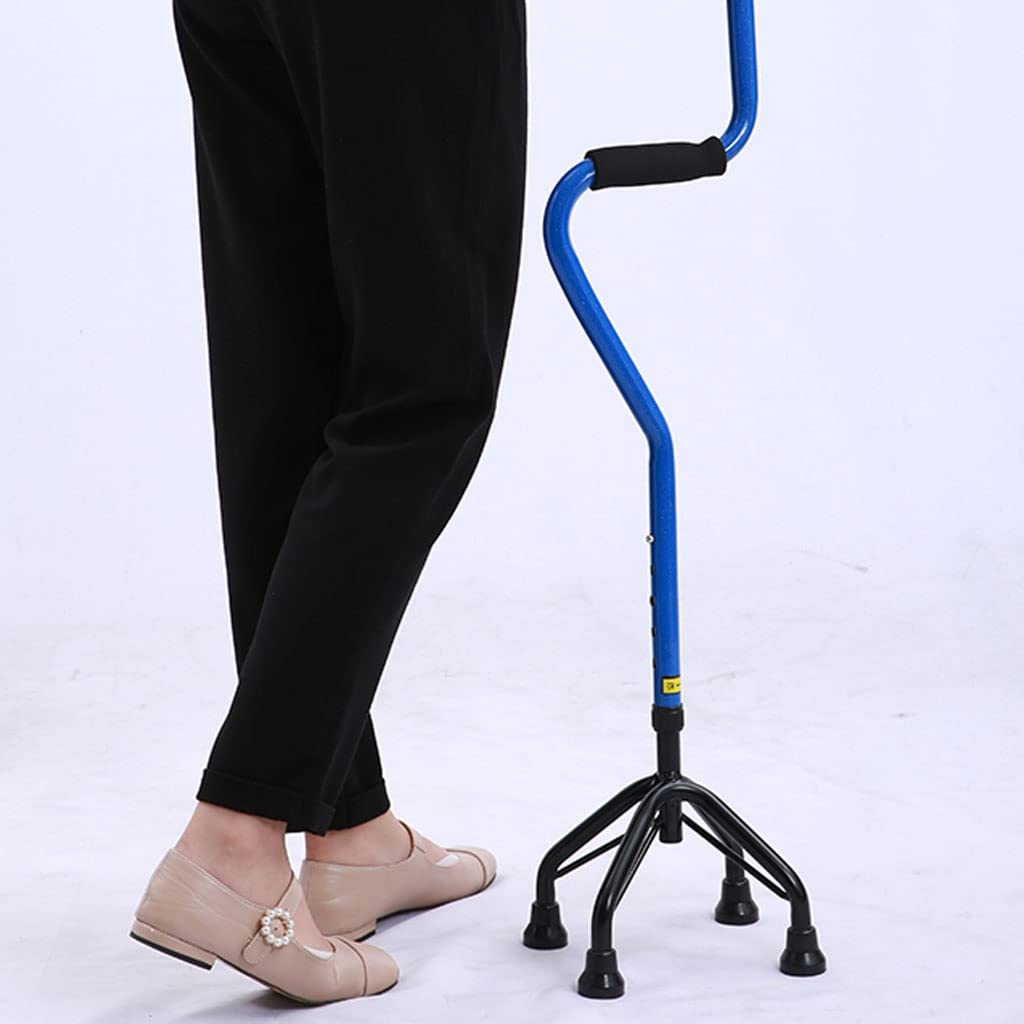 Muletas for Ancianos, Andador Antideslizante de Cuatro Patas, muletas Ligeras for fracturas, Andador cuadrangular con bastón