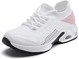 Pipixian PIPIXIANWomens Walking Sock Sneakers, Knitted Lightweight, Orthopedic Outdoor Non-Slip Sock Shoes, Breathable Mesh Shoes(Pink, Adult, Women, 8, Numeric, US Footwear Size System, Medium)