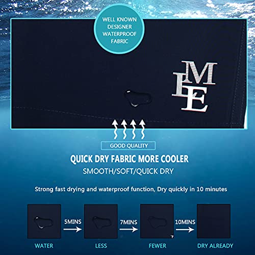 MEILONGER Boys Swimming Shorts Quick Dry Beach Board Trunks Swimwear Bathing Suits Size 6-7,8,10-12,14-16(Navy,14-16) - Image 4